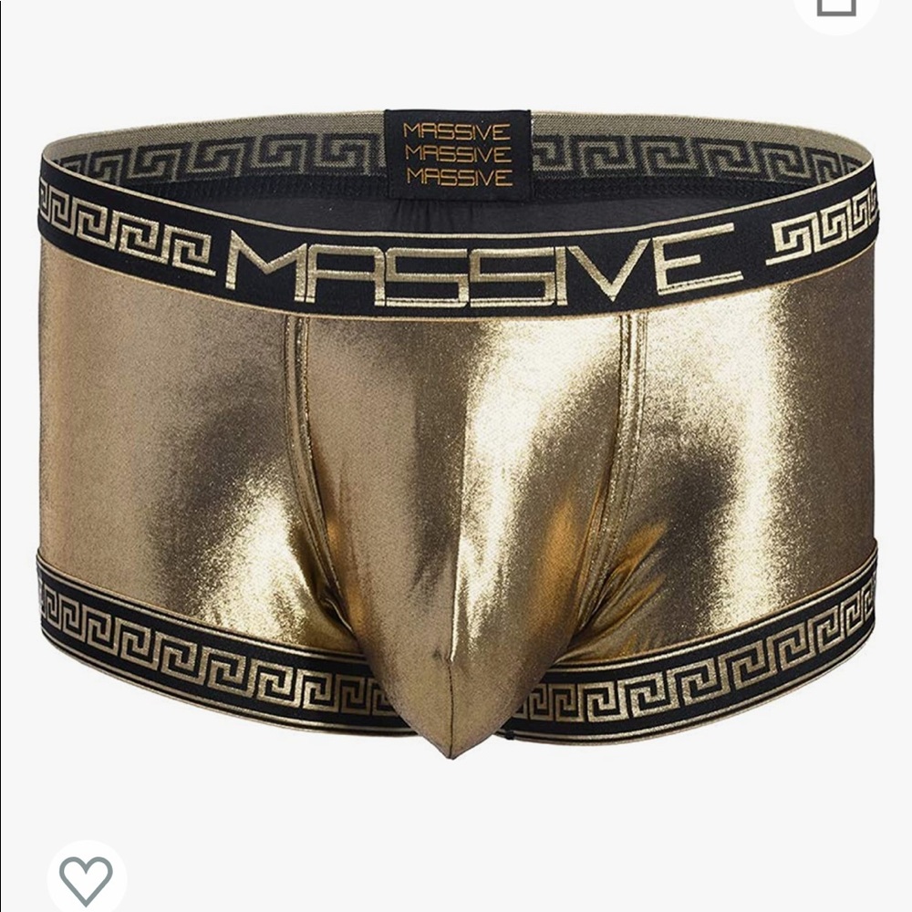 Andrew Christian MASSIVE Gladiator Boxer / Trunk / Booty Short - L - Gold